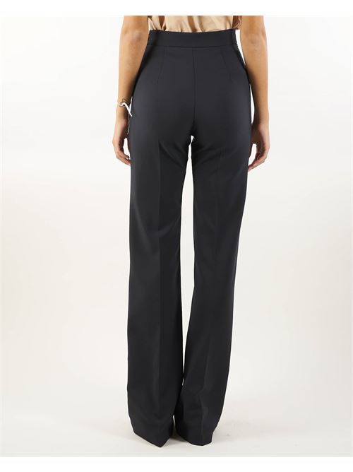 Palazzo trousers in stretch crêpe fabric with belt Elisabetta Franchi ELISABETTA FRANCHI | Pants | PAT3546E2110